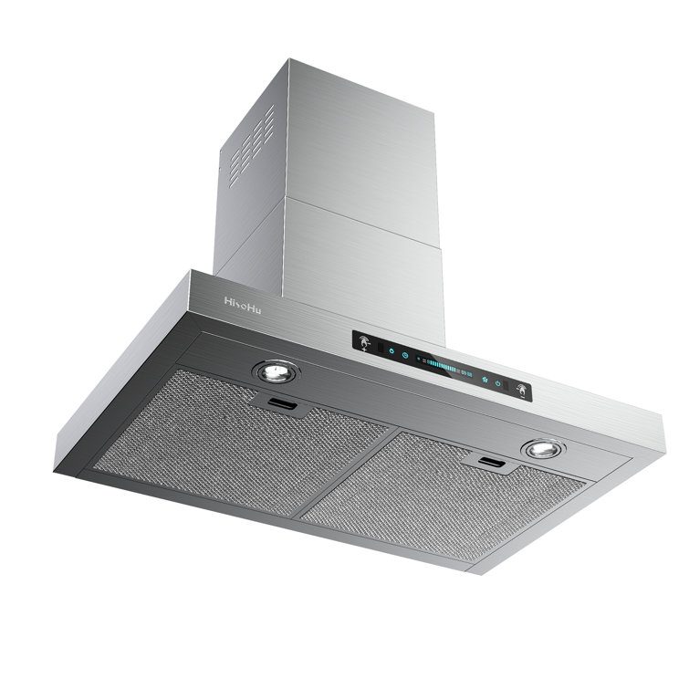 Hisohu 30 Inches 780 Cubic Feet Per Minute CFM Ducted Wall Mount Range Hood in ‎Stainless Steel